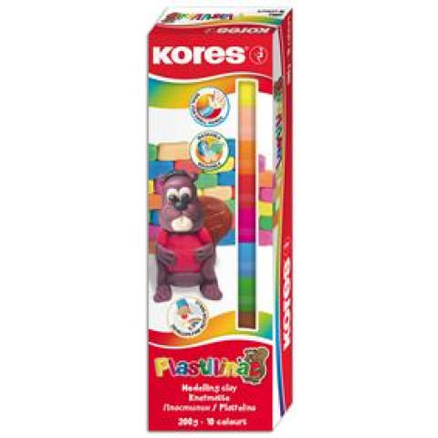 Plastilină 10 Culori 200g Kores