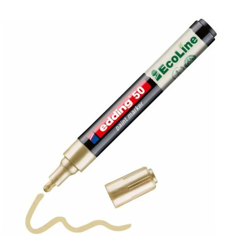 Marker cu vopsea pe bază de apă Edding, auriu