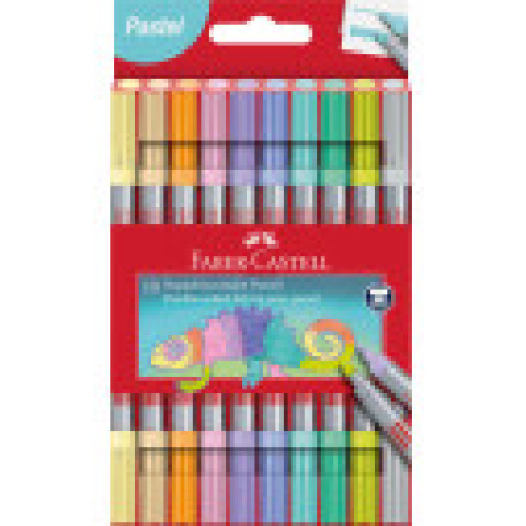 Carioca 10 culori pastel 2 capete FABER-CASTELL