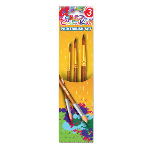 Pensule vârf ascuțit 3buc nr.3,7,11 Colour Kids