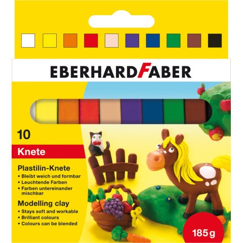 Plastilină 10 culori 185gr Eberhard Faber