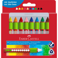 Creioane Cerate Solubile cu Protecție 10 Culori Faber-Castell
