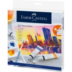 Tempera acuarele cu paleta pictura, 24 tuburi /set, FABER-CASTELL 