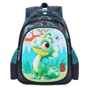 Ghiozdan clasa pregatitoare, 3 fermoare, Dino baby