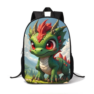 Ghiozdan scoala, 1 fermoar dublu, Dino world M2