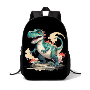 Ghiozdan scoala, 1 fermoar dublu, Dino world M4