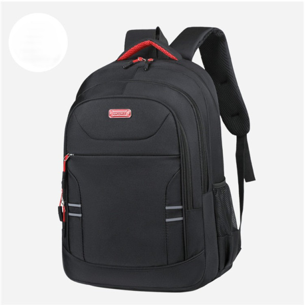 Rucsac Sport 3 fermoare,  negru cu accesorii rosii