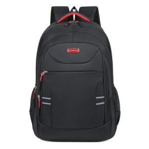 Rucsac Sport 3 fermoare,  negru cu accesorii rosii