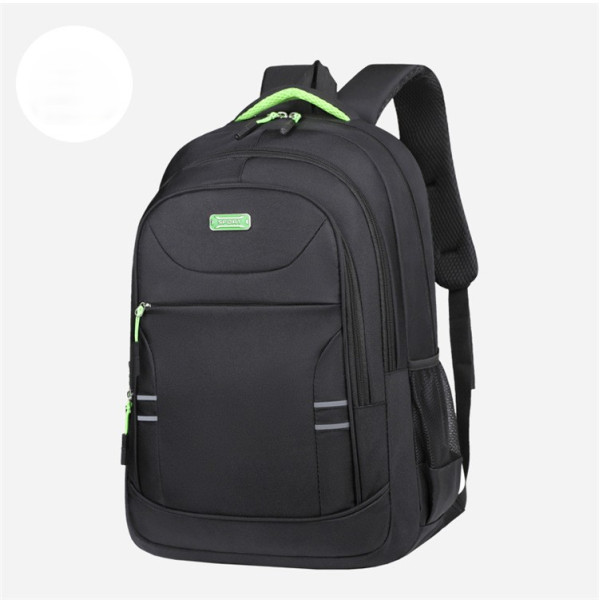 Rucsac Sport 3 fermoare,  negru cu accesorii verzi