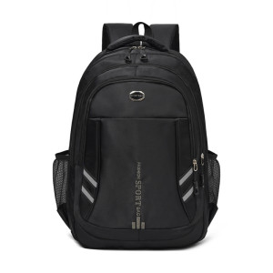 Rucsac Sport 3 fermoare,  negru cu garnitura gri