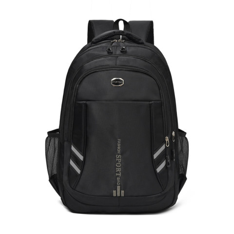 Rucsac Sport 3 fermoare,  negru cu garnitura gri