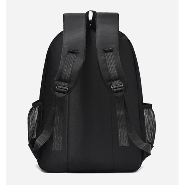 Rucsac Sport 3 fermoare,  negru cu garnitura rosie