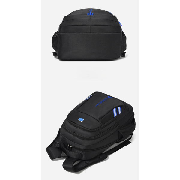 Rucsac Sport 3 fermoare,  negru cu garnitura rosie