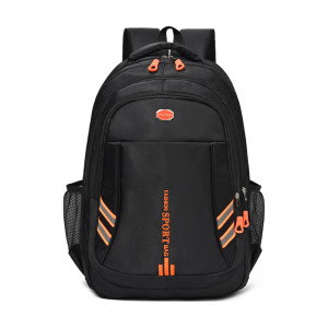 Rucsac Sport 3 fermoare,  negru cu garnitura rosie