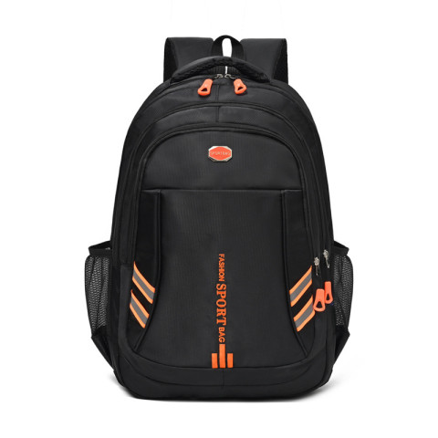 Rucsac Sport 3 fermoare,  negru cu garnitura rosie