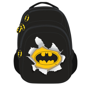 Ghiozdan Școlar BATMAN Negru Bat 3fermoare 45HX32X14cm