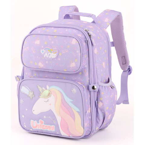 Ghiozdan Pregătitoare FUNTASY UNICORN Mov 3fermoare 38HX30X20cm