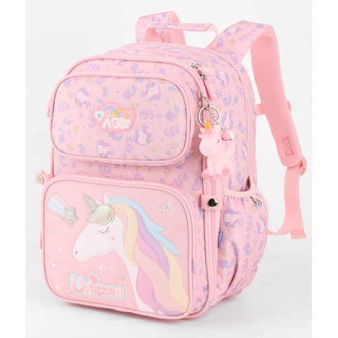 Ghiozdan Pregătitoare FUNTASY UNICORN Roz 3fermoare 38HX30X20cm