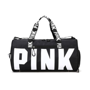 Geantă de umăr PINK Negru fitness 25HX50X19cm