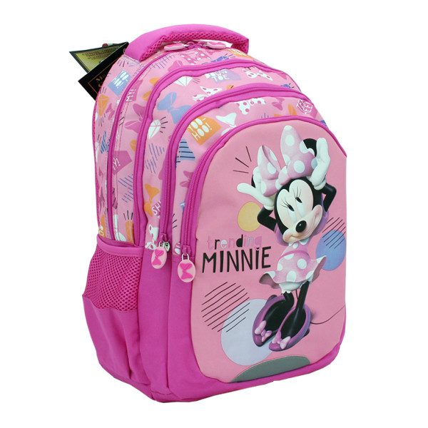 Ghiozdan MINNIE MOUSE școlar roz