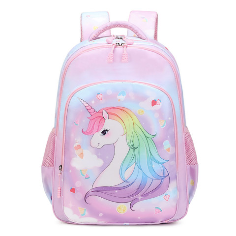 Ghiozdan Pregătitoare UNICORN Roz 3fermoare 38HX29X13cm