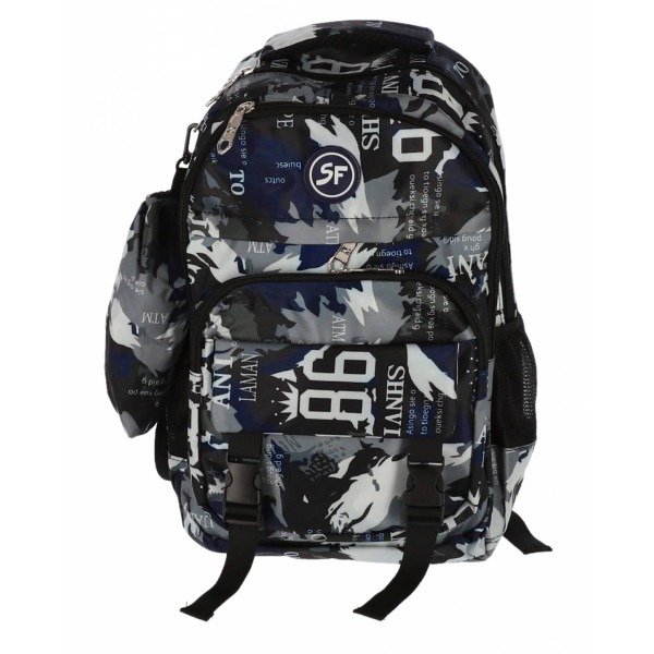 Ghiozdan SF, 4Fermoare 42cm  CAMUFLAJ , diverse culori