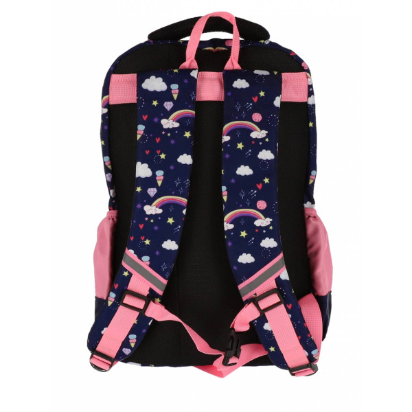 Ghiozdan UNICORN SF 4F 39Hx29x13cm 0.8Kg Bleu/ Mov