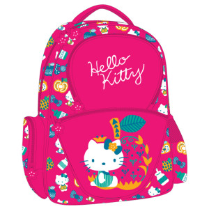 Ghiozdan Școlar HELLO KITTY Roz Apple 3fermoare 43HX30X12cm