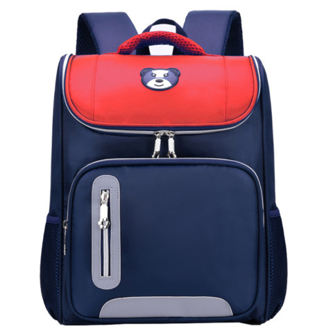 Ghiozdan Pregatitoare SF Bleumarin Rosu 2fermoare 38HX29X22cm