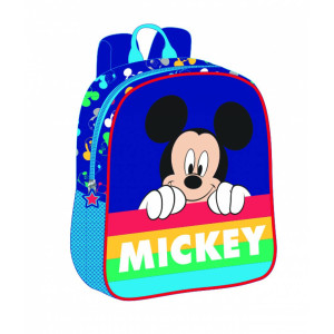 Mini-ghiozdan preșcolari albastru-multicolor Mickey Mouse