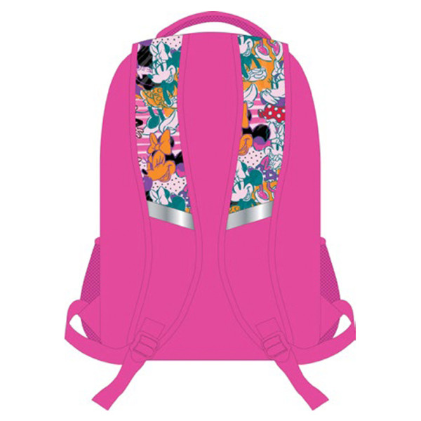 Ghiozdan Școlar MINNIE MOUSE Roz Who me 3fermoare 45HX32X14cm