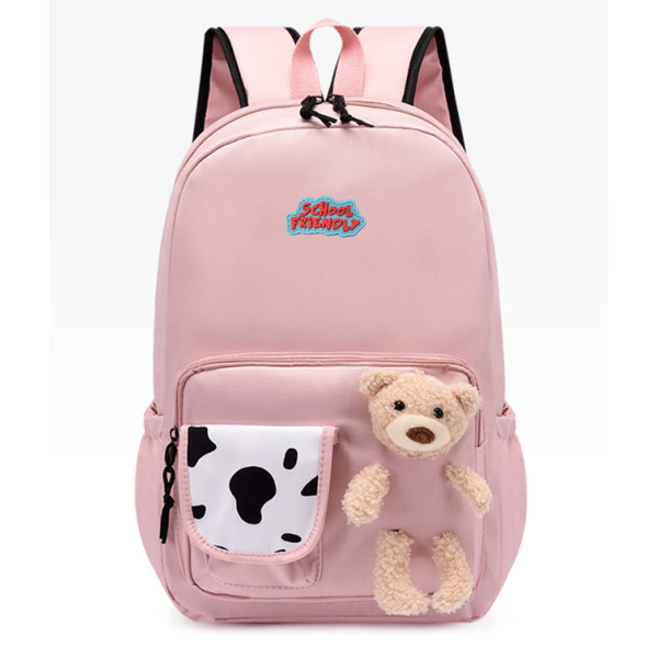 Ghiozdan FUNTASY Ursulet Plus Roz 2fermoare 42HX28X14cm