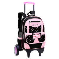 Troller scolar SF Roz 2fermoare 44Hx33x16cm
