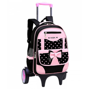 Troller scolar SF Roz 2fermoare 44Hx33x16cm