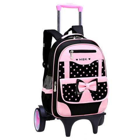 Troller scolar SF Roz 2fermoare 44Hx33x16cm