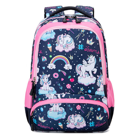 Ghiozdan Pregătitoare UNICORN Bleumarin 3fermoare 38HX29X13cm