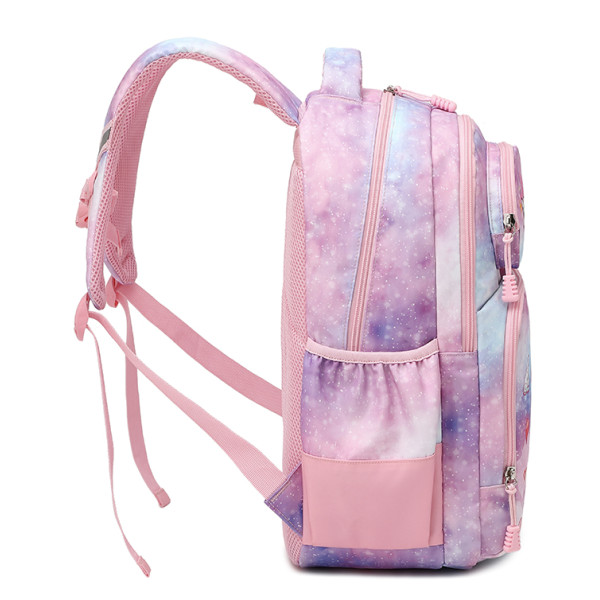 Ghiozdan Pregătitoare UNICORN Roz 3fermoare 38HX29X13cm