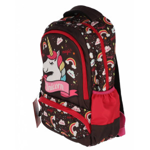 Ghiozdan UNICORN SF 4F 39Hx29x13cm 0.8Kg  diverse culori