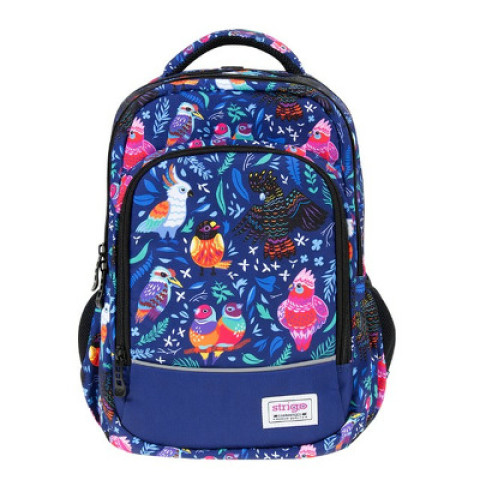 Ghiozdan multicolor cu trei compartimente, schoolbag misty, Strigo