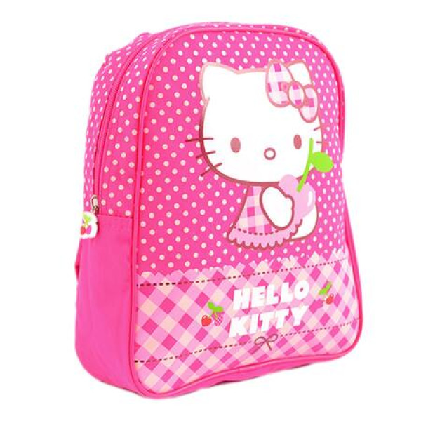 Mini Ghiozdan Hello Kitty Grădiniță buline Roz