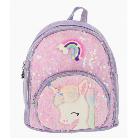 Ghiozdan Prescolari, Schoolfriendly, 2 Fermoare, 23Hx22x12cm, Mov/Roz