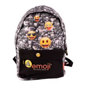 Ghiozdan Teens, negru, Emoji iconic