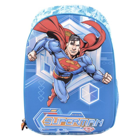 Ghiozdan clasa 1/4, 3D, 1 fermoar, Albastru Superman