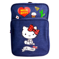 Ghiozdan Denim badge-uri, Hello Kitty