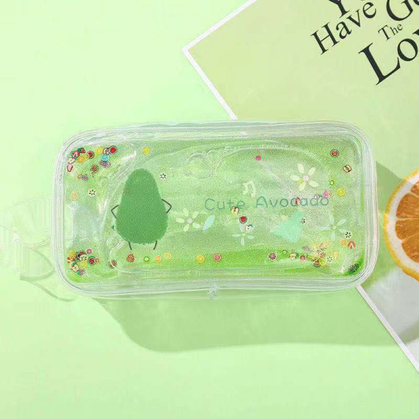 Penar PVC neechipat cu lichid Cute avocado, 1 fermoar