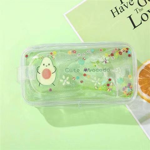 Penar PVC neechipat cu lichid Cute avocado, 1 fermoar