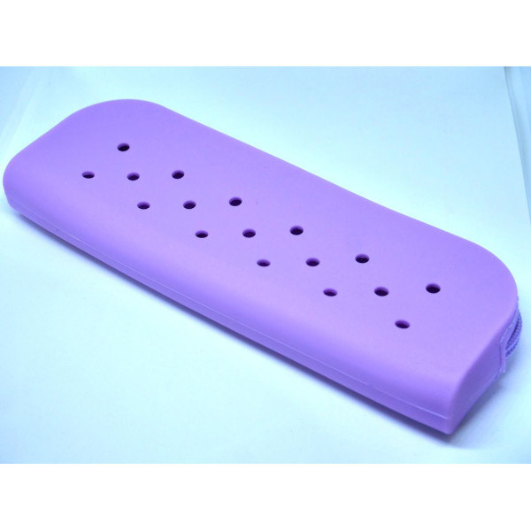 Penar siliconic mic cu charm-uri, violet