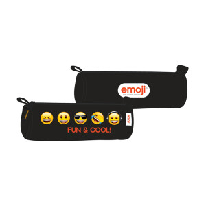 Penar EMOJI CLASIC Etui tubular FUN and COOL Negru