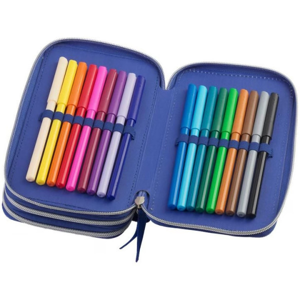 Penar echipat Faber-Castell Dinozaur, 44 piese, 3 fermoare