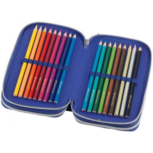 Penar echipat Faber-Castell Dinozaur, 44 piese, 3 fermoare